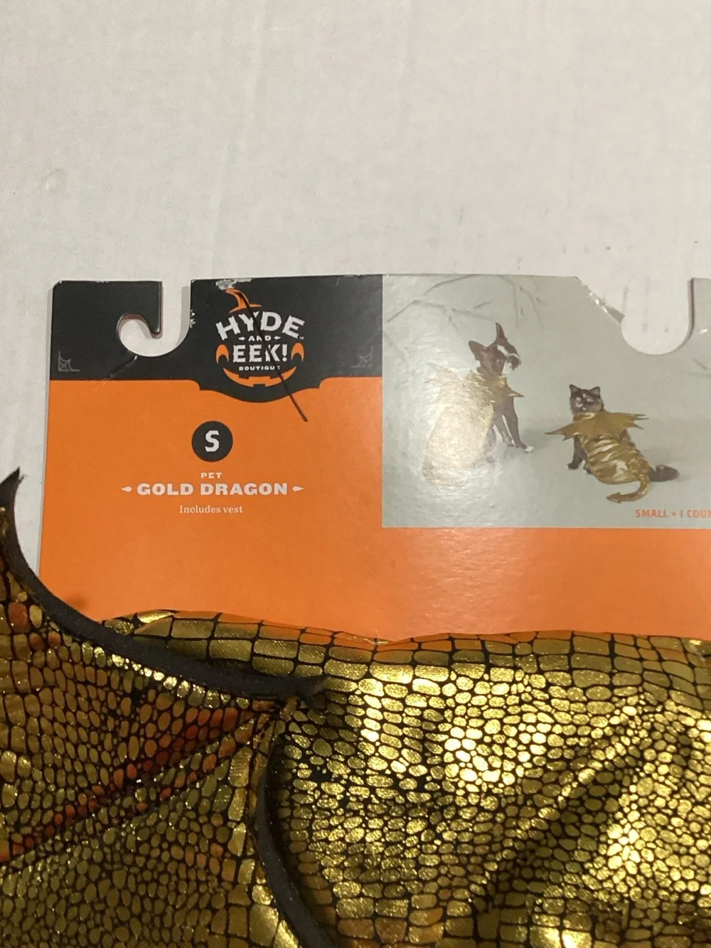 Gold Dragon Pet Costume for Dogs